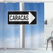 Caracas Lettering Sign Printed Shower Curtain Home Decor