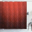 Vintage Floral Style Ombre Printed Shower Curtain Home Decor
