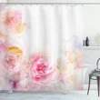 Pale Pink Roses Frame Pattern Printed Shower Curtain Home Decor