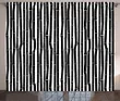 Black And White Stems Printed Window Curtain Door Curtain