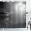 Full Moon And Clouds Pattern Printed Shower Curtain Home Decor