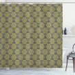 Floral Bullseye Design Little Pattern Printed Shower Curtain Home Decor