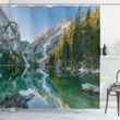 Fall View Lake Mountain Pattern Printed Shower Curtain Home Decor