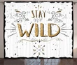 Stay Wild Hand Lettering Printed Window Curtain Door Curtain