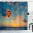 Skyline Horizon At Sea Pattern Printed Shower Curtain Home Decor
