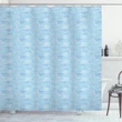 Cloudy Sky Chinese Blue Pattern Printed Shower Curtain Home Decor