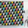 Abstract Art Style Colorful Pattern Printed Shower Curtain Home Decor