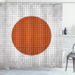 Mosaic Flag Of Japan Circle Pattern Printed Shower Curtain Home Decor