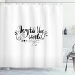 Inspirational Joy To World Printed Shower Curtain Home Decor