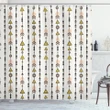 Boho Retro Style Arrow Pattern Printed Shower Curtain Home Decor