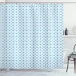Grunge Hexagons Blue Shape Pattern Printed Shower Curtain Home Decor
