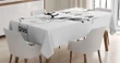 Slogan With Deer Design 3d Printed Tablecloth Home Decoration
