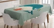 Kitten Eating Huge Fish 3d Printed Tablecloth Home Decoration