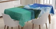 Botanic Sea Mountain 3d Printed Tablecloth Home Decoration