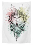Wild Tribe Animal Wolf 3d Printed Tablecloth Home Decoration