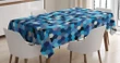 Blurry Rectangulars 3d Printed Tablecloth Home Decoration