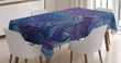 Ocean Inspired Paisley 3d Printed Tablecloth Home Decoration