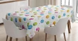 Colorful Round Fun Faces 3d Printed Tablecloth Home Decoration