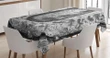 Uppercase U Grey Tones 3d Printed Tablecloth Home Decoration