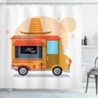 Mexican Food Delivery Truck Shower Curtain Shower Curtain