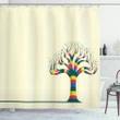 Colorful Tree And The Leaf Shower Curtain Shower Curtain