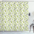 Leafy Branches And Herbs Shower Curtain Shower Curtain