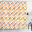 Fish Scales And Waves Shower Curtain Shower Curtain