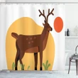 Smiling Antler Meadow Shower Curtain Shower Curtain