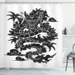 Cultural Chinese Silhouette Shower Curtain Shower Curtain