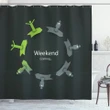 Weekend Coming In Work Circle Shower Curtain Shower Curtain