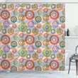 Hippie Colorful Circles Shower Curtain Shower Curtain