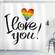 Heart Gay Couples Love Shower Curtain Shower Curtain