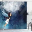 Magical Winged Girl In Sky Shower Curtain Shower Curtain