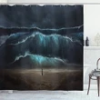 Gothic Wave Alone Woman Shower Curtain Shower Curtain