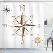 Faded Windrose Sailing Shower Curtain Shower Curtain
