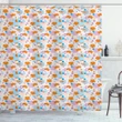Petal And Geometric Shapes Shower Curtain Shower Curtain