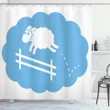 Counting Sheep Cloud Jumping Shower Curtain Shower Curtain