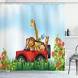Cartoon Wildlife Animals Shower Curtain Shower Curtain