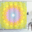 Round Wreath Colorful Shower Curtain Shower Curtain