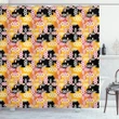 Colorful Retro Square Shower Curtain Shower Curtain