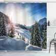 Europe Alps Rising Sun Shower Curtain Shower Curtain