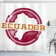 Grungy Travel Stamp Country Shower Curtain Shower Curtain