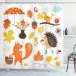 Cartoon Characters Funny Kids Shower Curtain Shower Curtain