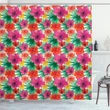 Watercolor Hibiscus Shower Curtain Shower Curtain