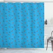 Polka Dots Marine Shower Curtain Shower Curtain