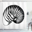 Vintage Sea Shell Shower Curtain Shower Curtain