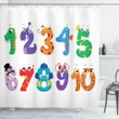 Math Funny Characters Shower Curtain Shower Curtain