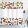 Fruits Nuts And Leaves Shower Curtain Shower Curtain