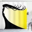 Hair Whip Woman Shade Shower Curtain Shower Curtain