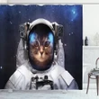 Kitty Suit In Cosmos Shower Curtain Shower Curtain
